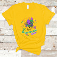 Let The Shenanigans Begin Mardi Gras Costume Mask Skull T Shirt - Wonder Print Shop