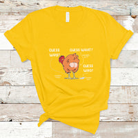Funny Animal Farm Shirt Guess What Chicken Butt T Shirt - Wonder Print Shop