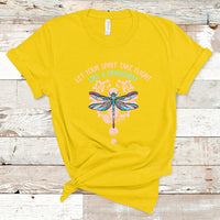 Let Your Spirit Take Flight Like A Dragonfly Inspirational T Shirt - Wonder Print Shop