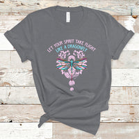 Let Your Spirit Take Flight Like A Dragonfly Inspirational T Shirt - Wonder Print Shop