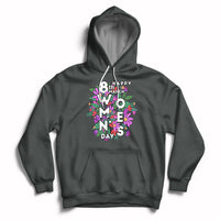 Happy 8th March International Women's Day Girl Floral Hoodie - Wonder Print Shop
