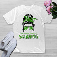Chronic Traumatic Encephalopathy Warrior Messy Bun, Awareness T Shirt - Wonder Print Shop