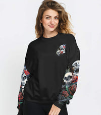 The Good Girl In Me Got Tired Skull Sweatshirt - Wonder Print Shop