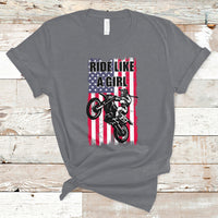 Ride Like A Girl Motocross Lovers Dirt Bike Biker Girl Gift T-Shirt - Wonder Print Shop