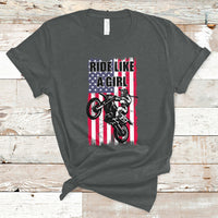 Ride Like A Girl Motocross Lovers Dirt Bike Biker Girl Gift T-Shirt - Wonder Print Shop
