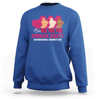 International Women's Day IWD 2023 Embrace Equity Women's Rights Sweatshirt - Wonder Print Shop