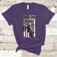 Ride Like A Girl Motocross Lovers Dirt Bike Biker Girl Gift T-Shirt - Wonder Print Shop