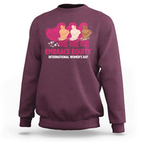 International Women's Day IWD 2023 Embrace Equity Women's Rights Sweatshirt - Wonder Print Shop