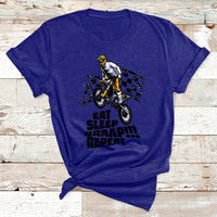 Funny Eat Sleep Braap Repeat Shirt Dirtbike T Shirt - Wonder Print Shop