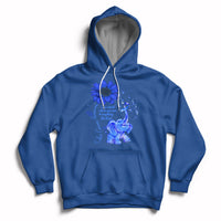 Colon Cancer Awareness CRC Sunflower Elephant Blue Ribbon Be Kind Hoodie - Wonder Print Shop