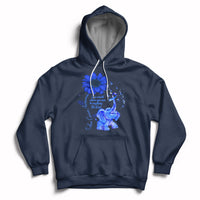 Colon Cancer Awareness CRC Sunflower Elephant Blue Ribbon Be Kind Hoodie - Wonder Print Shop