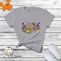 Mardi Gras Nurse Costume Nurse Day Carnival Mask Beads And Blings T Shirt - Wonder Print Shop