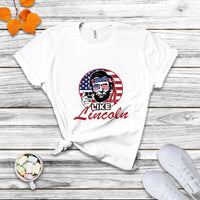 Drinking Like Lincoln 4th of July Men Abraham American Flag T Shirt - Wonder Print Shop