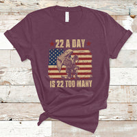 22 A Day Is 22 Too Many Veteran Lives Matter Help Veterans T-Shirt - Wonder Print Shop