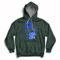 Colon Cancer Awareness CRC Sunflower Elephant Blue Ribbon Be Kind Hoodie - Wonder Print Shop
