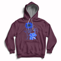 Colon Cancer Awareness CRC Sunflower Elephant Blue Ribbon Be Kind Hoodie - Wonder Print Shop