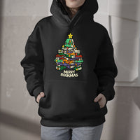 Merry Bookmas Christmas Library Tree Shirt Reading, Bookmas Christmas Hoodie - Wonder Print Shop