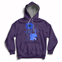 Colon Cancer Awareness CRC Sunflower Elephant Blue Ribbon Be Kind Hoodie - Wonder Print Shop