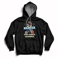 Rare Disease Warrior Rare Disease Awareness Zebra Ribbon Fighter Hoodie - Wonder Print Shop