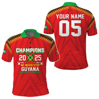 Custom 2025 Champions Guyana Amazon Warriors Cricket Polo Shirt We Never Stop CTM05