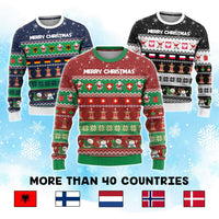 Custom Europe Countries Xmas Ugly Christmas Sweater Funny Style - Wonder Print Shop