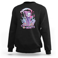 Funny Valentine I Steal Hearts Grim Reaper Womens Mens Sweatshirt - Wonder Print Shop