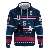 Custom USA Ice Hockey 2024 Hoodie LT01