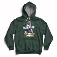 Rare Disease Warrior Rare Disease Awareness Zebra Ribbon Fighter Hoodie - Wonder Print Shop