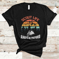 Scout Camping Always Be Prepared Hiking Camping Outdoors Troop Leader T-Shirt - Wonder Print Shop
