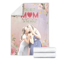 Custom Photo Mother's Day Blanket The Best Mom In The World | Wonder Print Shop