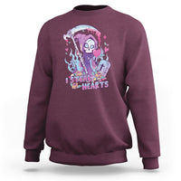 Funny Valentine I Steal Hearts Grim Reaper Womens Mens Sweatshirt - Wonder Print Shop