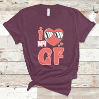 I Love My GF Red Heart Valentine's Day Husband Boyfriend T-Shirt - Wonder Print Shop