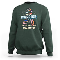 Rare Disease Warrior Rare Disease Awareness Zebra Ribbon Fighter Sweatshirt - Wonder Print Shop
