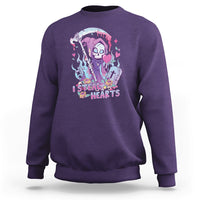 Funny Valentine I Steal Hearts Grim Reaper Womens Mens Sweatshirt - Wonder Print Shop