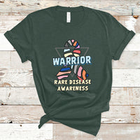 Rare Disease Warrior Rare Disease Awareness Zebra Ribbon Fighter T Shirt - Wonder Print Shop