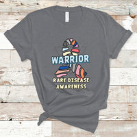 Rare Disease Warrior Rare Disease Awareness Zebra Ribbon Fighter T Shirt - Wonder Print Shop