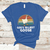 Vintage Funny God's Silliest Goose Duck Silly Goose Memes T Shirt - Wonder Print Shop