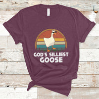 Vintage Funny God's Silliest Goose Duck Silly Goose Memes T Shirt - Wonder Print Shop