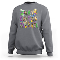 May Contain Alcohol Warning Mardi Gras Party Drinking Team Sweatshirt - Wonder Print Shop