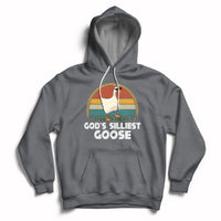 Vintage Funny God's Silliest Goose Duck Silly Goose Memes Hoodie - Wonder Print Shop