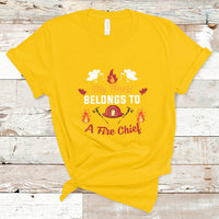 My Heart Belongs To A Fire Chief Wife Valentines Day T Shirt - Wonder Print Shop