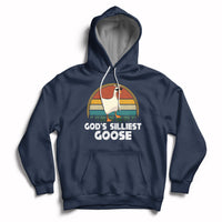 Vintage Funny God's Silliest Goose Duck Silly Goose Memes Hoodie - Wonder Print Shop