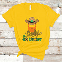 Howdy Go Lucky Irish Cowboy St Patrick's Day Shamrocks T-Shirt - Wonder Print Shop