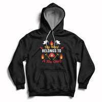 My Heart Belongs To A Fire Chief Wife Valentines Day Hoodie - Wonder Print Shop