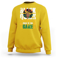 Daisy yellow crewneck sweatshirt with front multicolor graphic print