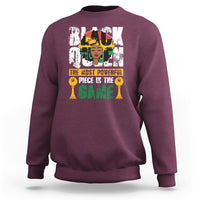 Maroon crewneck sweatshirt with front multicolor graphic print