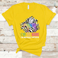 Rare Disease I'm So Rare I'm Pratically Mythical Zebra Unicorn Zebra Ribbon T Shirt - Wonder Print Shop