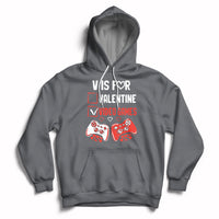 V Is For Video Games Funny Anti Valentines Day Gamer Gaming Hoodie - Wonder Print Shop