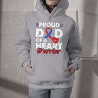 Dad Of A Heart Warrior CHD Congenital Heart Defect Awareness Hoodie - Wonder Print Shop