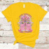 Just Breathe And Believe Dragonfly Retro Boho Motivational T Shirt - Wonder Print Shop